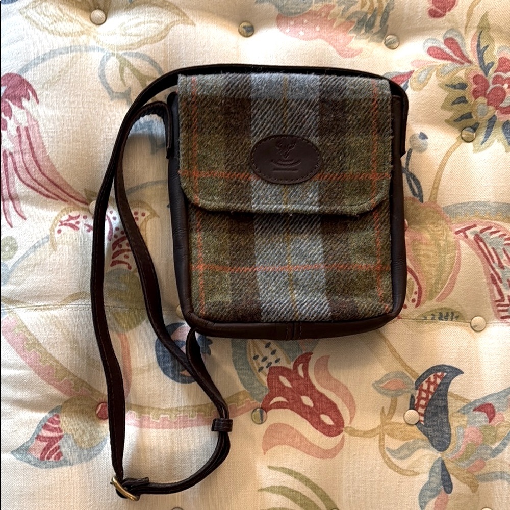 Leather & Tartan Scottish-made Crossbody Bag